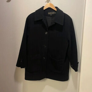 Kristen Blake woman’s black wool coat